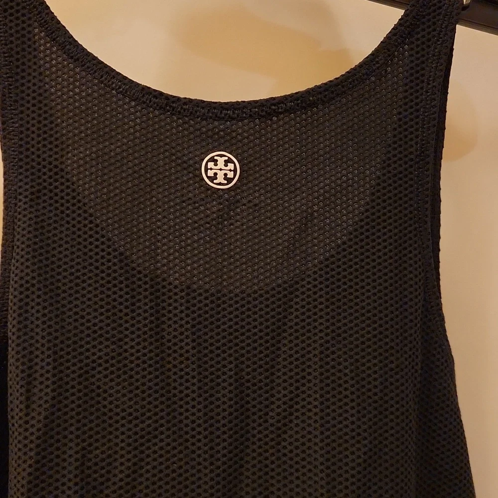 NWT Tory Burch Tory Sport Reflective Stripe Mesh Tank in XL Sport Black - Picture 10 of 15